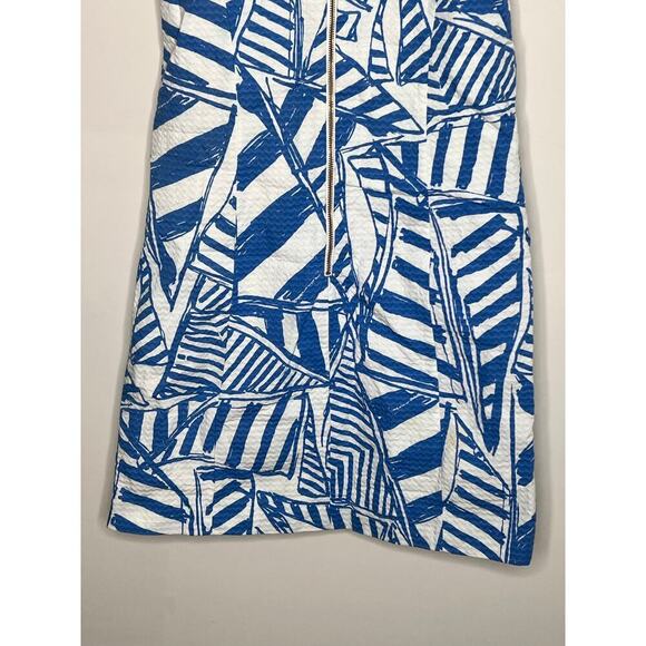 Lilly Pulitzer Annabelle Nautical Bay Blue Shift Dress Women's Size 0 - Picture 11 of 11